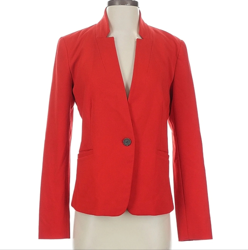 LOFT Red One Button Blazer